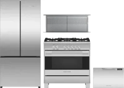 4 Piece Package Includes Refrigerator, Range, Hood And Dishwasher
